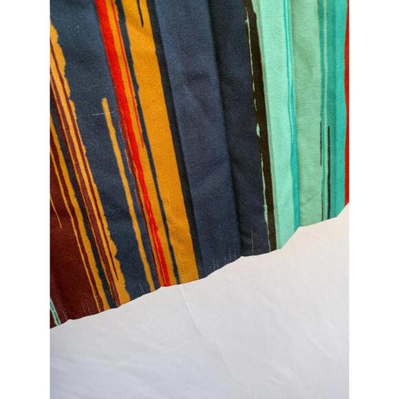 Le Superbe Multicolored Painted Stripe Skirt Size M fabric pull - Picture 6 of 15